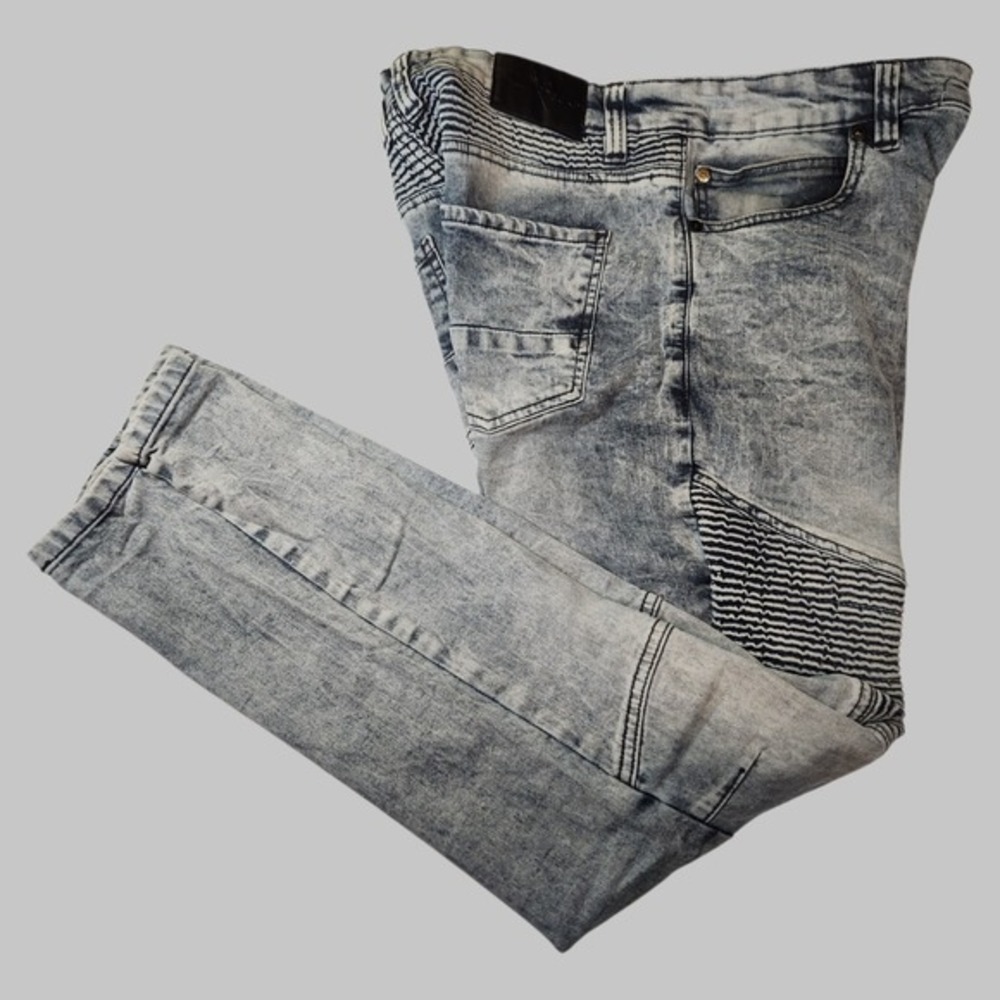 Marc Ecko Men's Cut & Sew Blue Denim Straight‎ Fit Jeans Size 36 Y2K